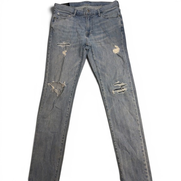 Abercrombie & Fitch Other - Abercrombie & Fitch Felix Super Slim Distressed Light Wash Jeans Mens 32x34